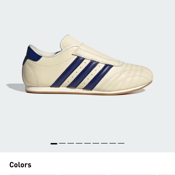 Adidas women's Cream and Navy Athletic Shoe taekwondo - Picture 9 of 12